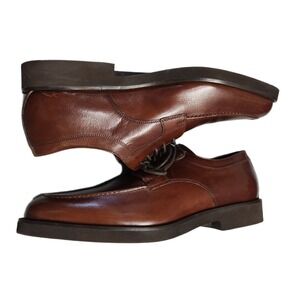 Bostonian Oxford Dress Shoes Mens Size 10.5M Brown Italian Leather Almond Toe